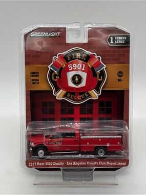 Greenlight Fire & Rescue 2017 RAM 3500 DUALLY - LA County Fire Dept 1:64 Diecast
